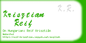 krisztian reif business card